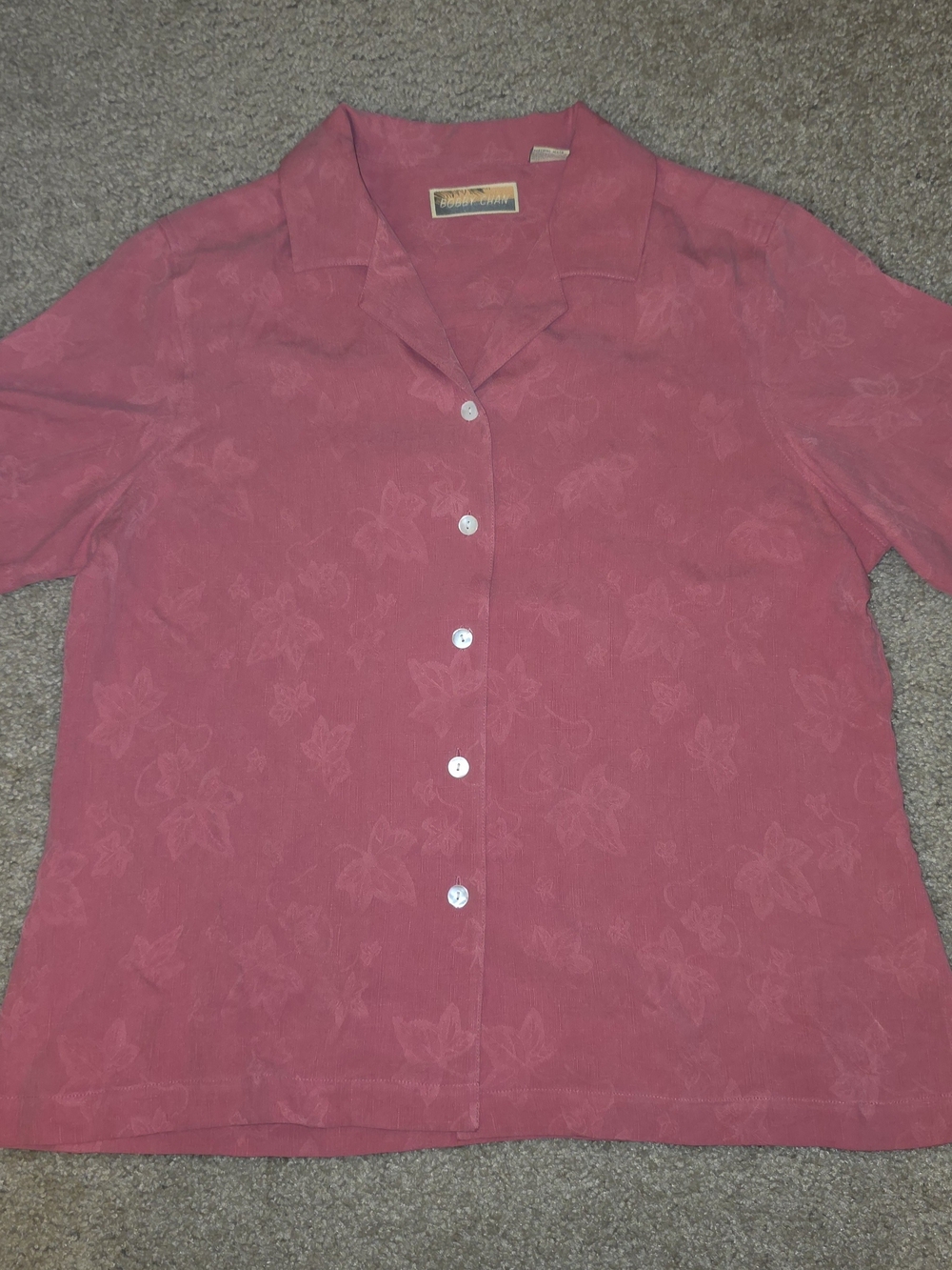 Bobby Chan Silk Button Up Floral Hawaiian